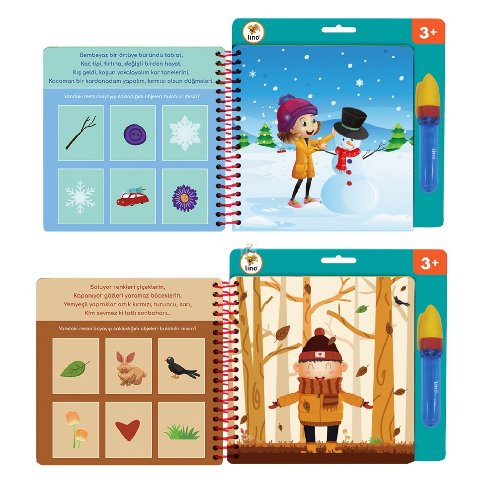 Lino Aqua Magic Book Mevsimler ( Sihirli Boyama Kitabı)
