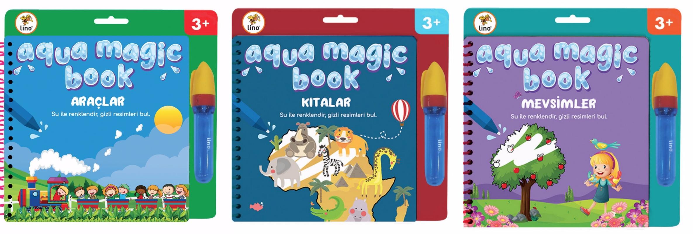 Aqua Magic Sihirli Boyama Kitabı Kıtalar - Mevsimler - Araçlar