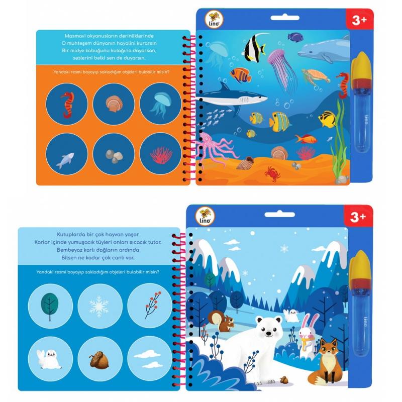 Lino Aqua Magic Book Hayvanlar ( Sihirli Boyama Kitabı)