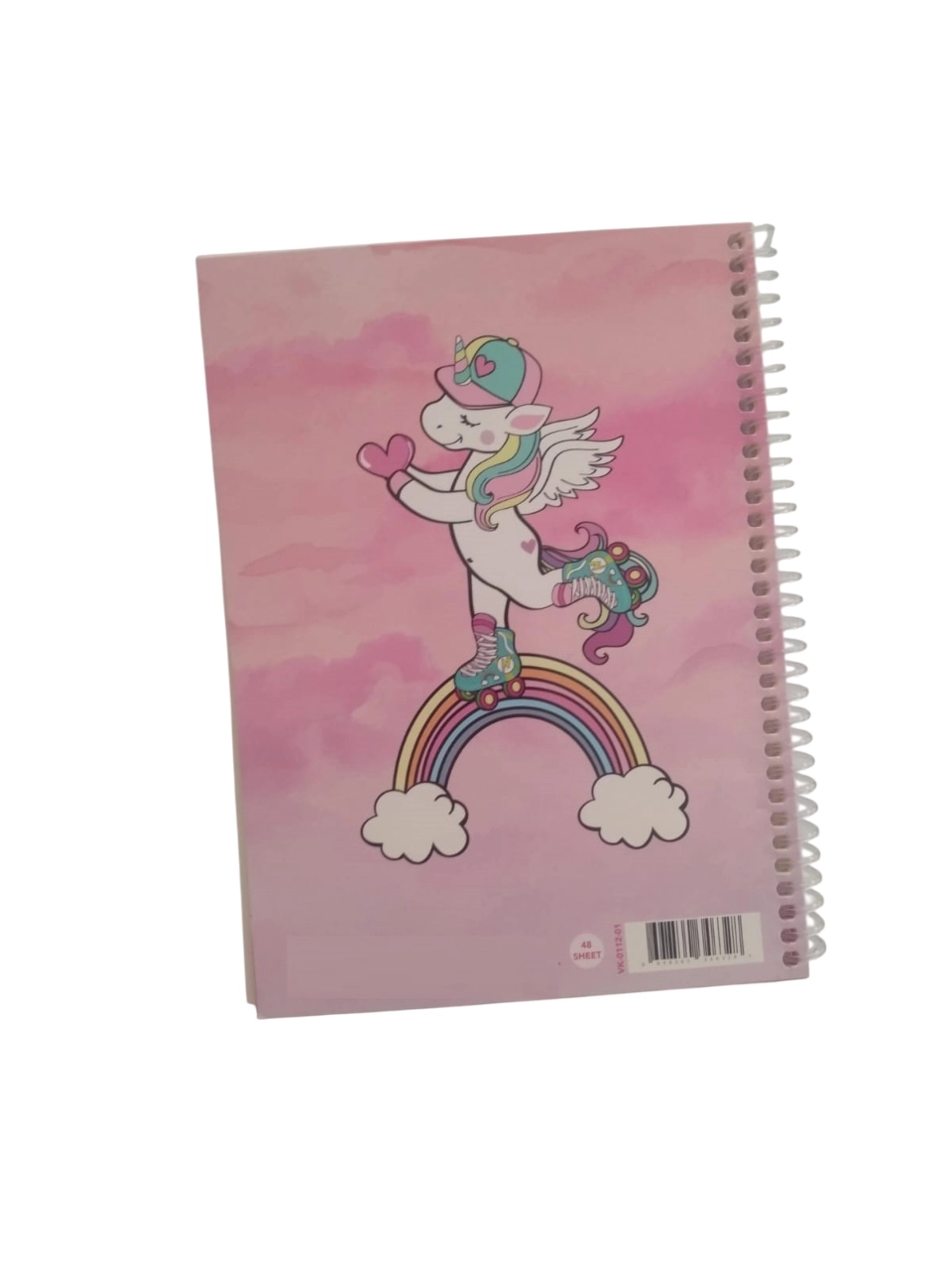 A5 Boy Simli Ve Sulu Şeffaf Kalemlikli Defter - Unicorn