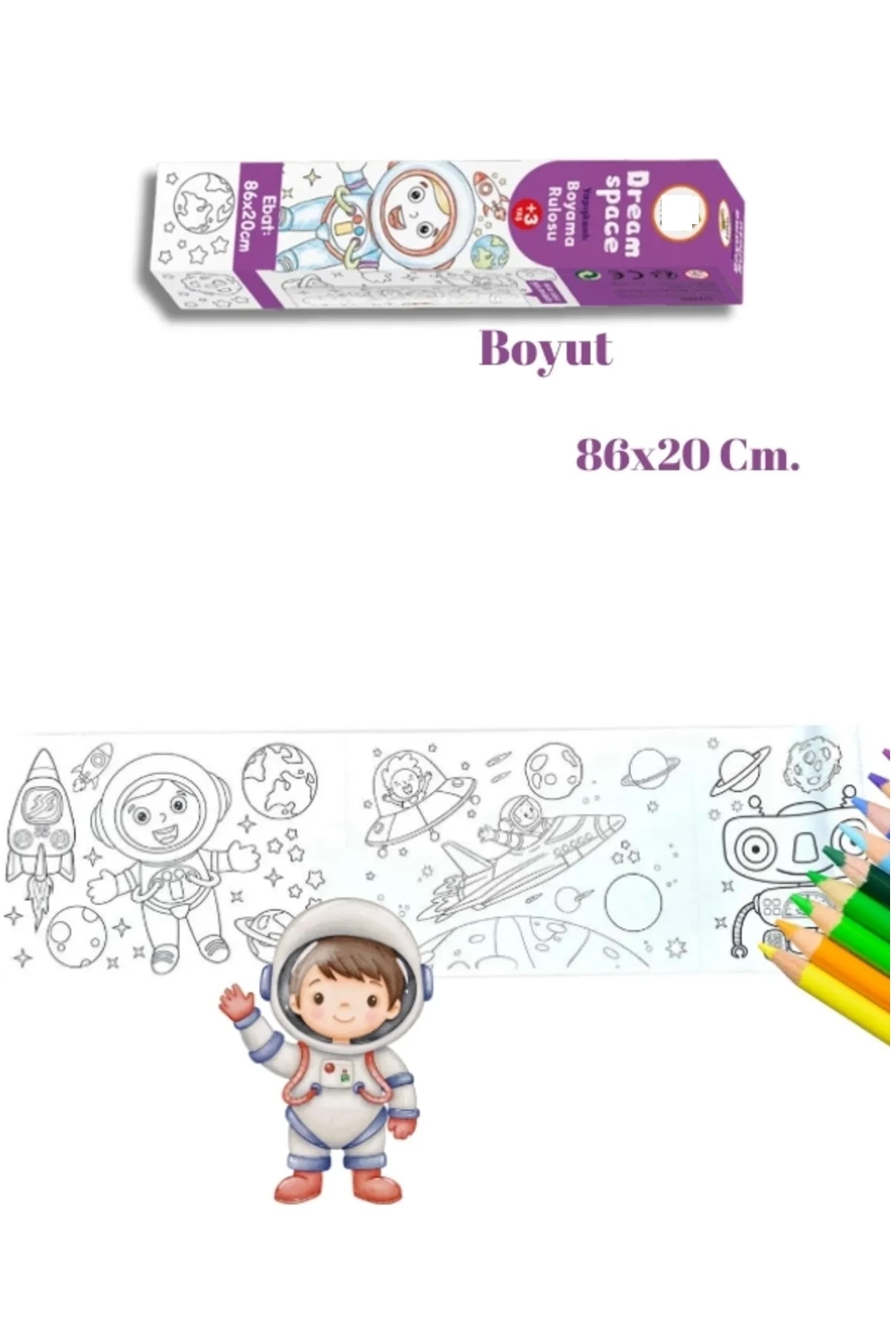 Yapışkanlı Rulo Resim Boyama Kağıdı DREAM SPACE  86 x 20 cm