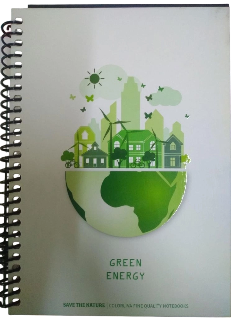 17*24 80 Yaprak Kareli Save The Nature Sert Kapak Ivory Defter